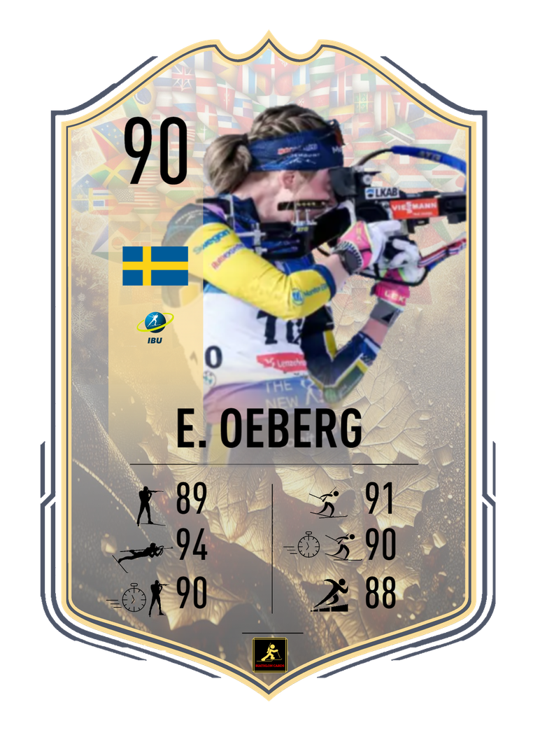 Elvira Oeberg - Lenzerheide 2025 World Championships Star - Mass Start World Champion - 3rd of the Women Relay - Biathlon Cards